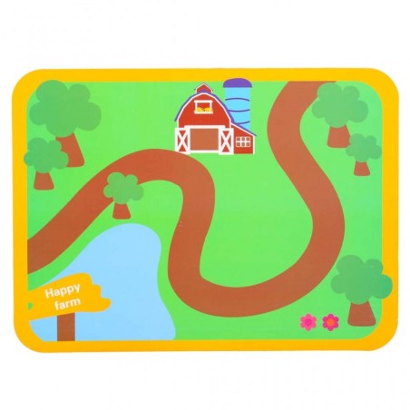 Puidust klotsid nöörimismäng, talu