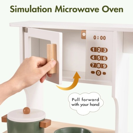 Puidust laste mänguköök Vintage Green