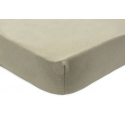 Kummiga lina jersey puuvill, 70x140 cm, Olive...