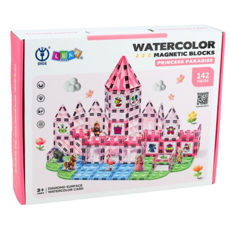 Magnetklotsid printsess paradiis roosa, 142 osaline