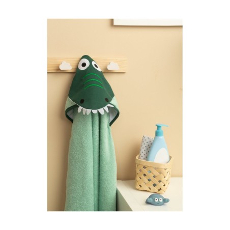 VANNIRÄTIK 100x100 KROKODILL ROHELINE