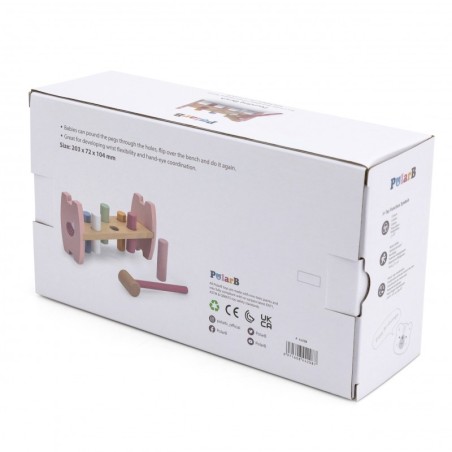 PolarB puidust mänguasi haamriga Fox Montessori