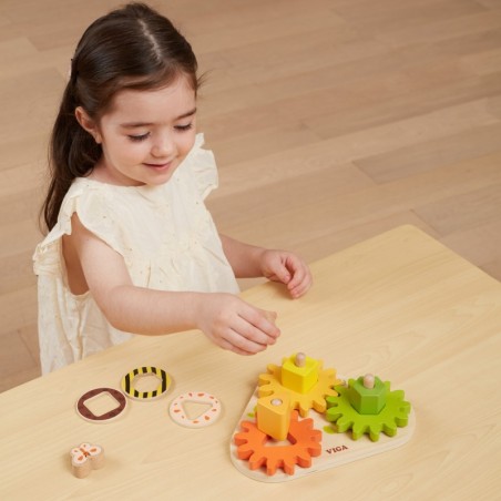 Puidust hammasrataste sorteerija "Kujundid ja mehhanismid"