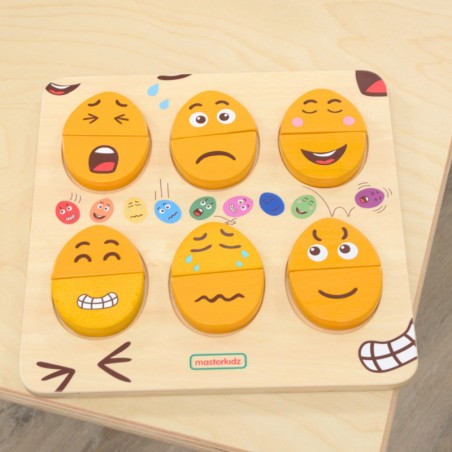 MASTERKIDZ puidust munad emotsioonide õppetahvel