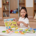 Viga puidust pusle monssori 2-in-1 taimsed figuurid