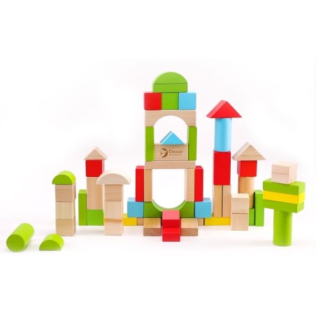 CLASSIC WORLD puidust klotsid lastele 50 tk.