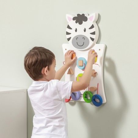 Puidust sebra tegelustahvel FSC Montessori sertifikaat