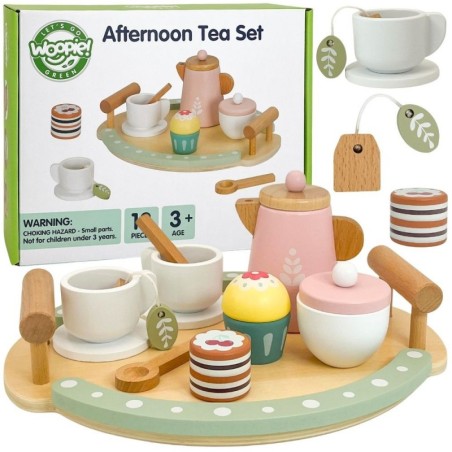 Puidust tee- ja kohvikomplekt 12 osa FSC