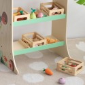 CLASSIC WORLD Puidust puuviljade komplekt korvis 6 tk.