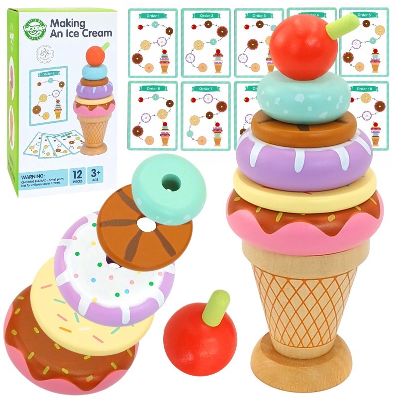 Puidust jäätis Montessori 12 osa