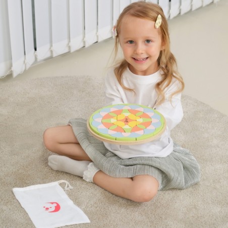 Pastell Mandala Montessori mosaiik lilled