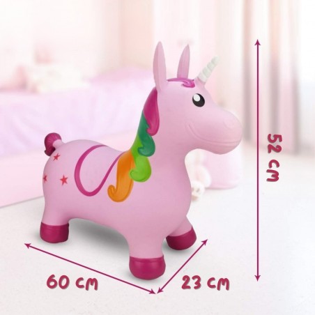 Roosa ükssarviku hüppaja hüppeloom + pump