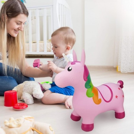 Roosa ükssarviku hüppaja hüppeloom + pump