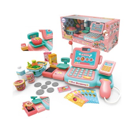 Kassaaparaat lastele skanner, kaal, mikrofon + 24 aksessuaari