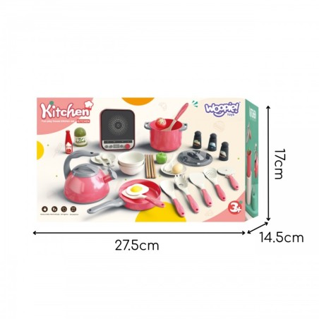 Koka kööginõude komplekt Roosa 30 osaline