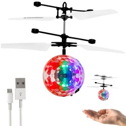 Lendav LED droon diskopall