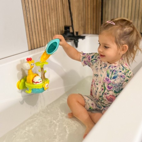 Beebi kaelkirjak vannimänguasi iminapa ja lehtriga