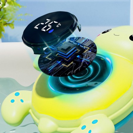 Beebi 2-in-1 vannitermomeeter vee ja toatemperatuuri mõõtmiseks kilpkonn