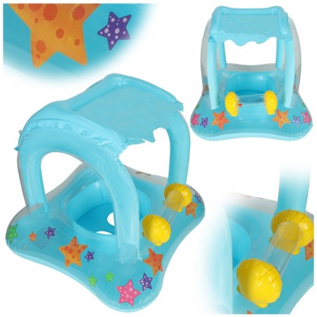 Beebi ujumisrõngas täispuhutav katusega, istme ja varikatusega, max 24kg, 3-aastane, 72cm