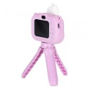 Laste digitaalne kaamera fotoaparaat statiivil, ükssarvik, lilla