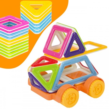 WOOPIE Magnetic Blocks Vehicle Mini STEAM Buildings 22tk.