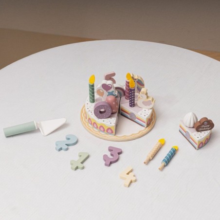 TOOKY TOY puidust takjaga lõigatav sünnipäevatort