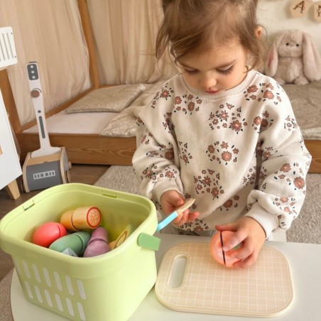 TOOKY TOY Puidust toiduköögiviljade puuviljakomplekt