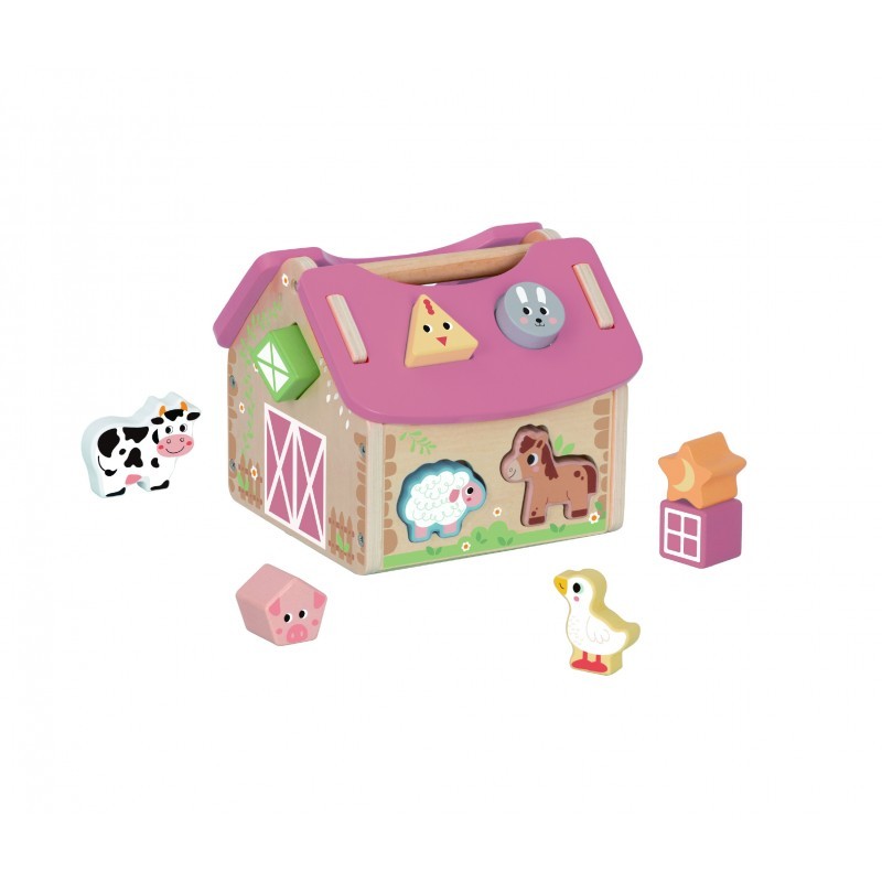TOOKY TOY Farmi puidust looma kujusorter