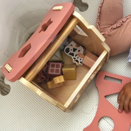 TOOKY TOY Farmi puidust looma kujusorter