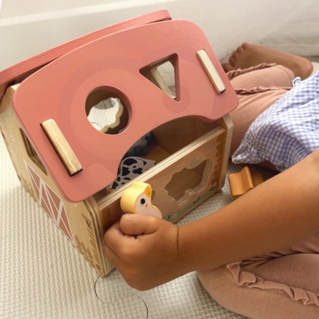 TOOKY TOY Farmi puidust looma kujusorter
