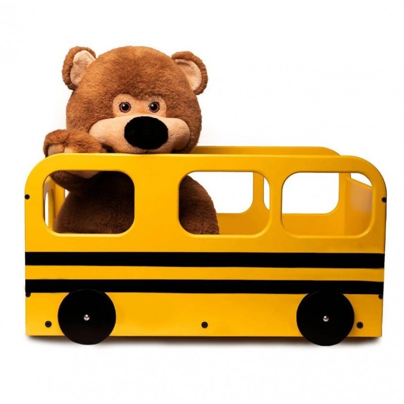Laste mänguasjakast buss, kollane