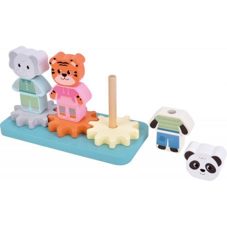 Virnastamismäng hammasratastega "Džungli sõbrad"