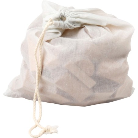 Puidust ehitusklotsid naturaalsed 50 tk kotis