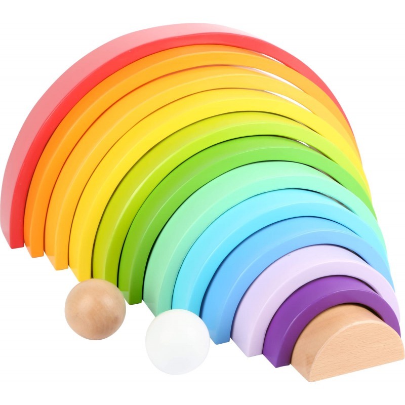 Puidust ehitusklotsid Rainbow XL