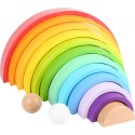 Puidust ehitusklotsid Rainbow XL