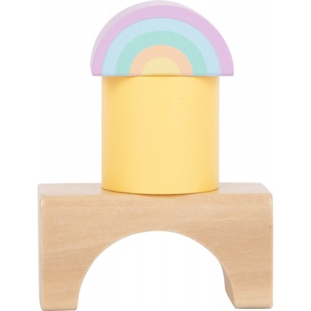 Pastelsed puidust ehitusplokid