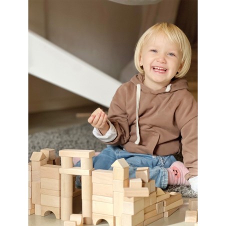 Puidust plokid naturaalsed 100 tk kotis