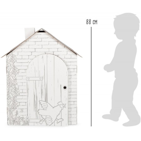 Väike maja kartongist mängumaja