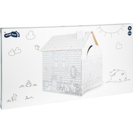 Väike maja kartongist mängumaja