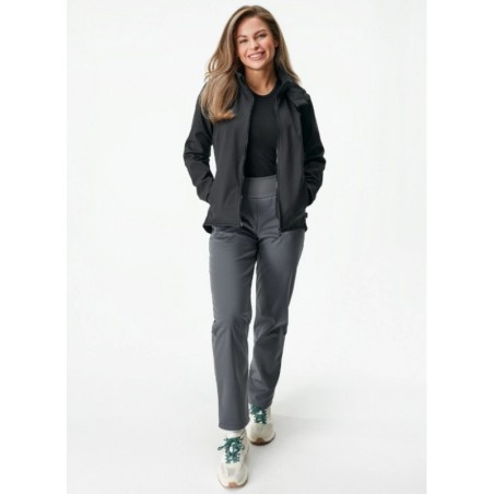 Naiste softshell püksid fliisvoodriga, hall