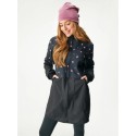Naiste softshell mantel, must/lilled
