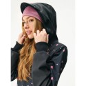 Naiste softshell mantel, must/lilled