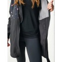 Naiste softshell mantel, must/lilled