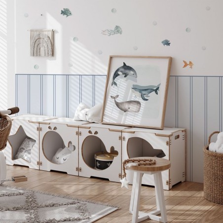 Seinakleebis paneel 60 cm, sinine