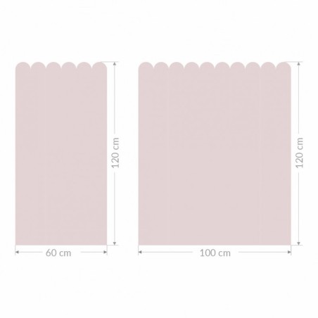 Seinakleebis paneel 60 cm, tuhm roosa