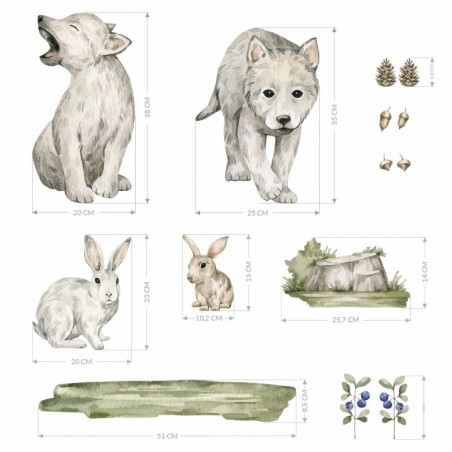 Seinakleebis hundid ja jänesed