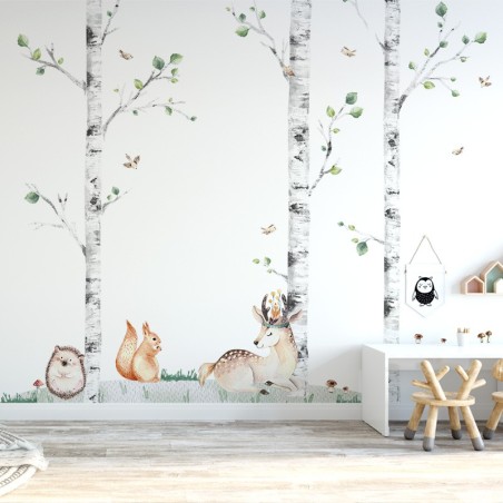 Seinakleebis hirv, orav ja siil XL-suurus