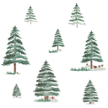 Seinakleebis kuusepuud 8 tk
