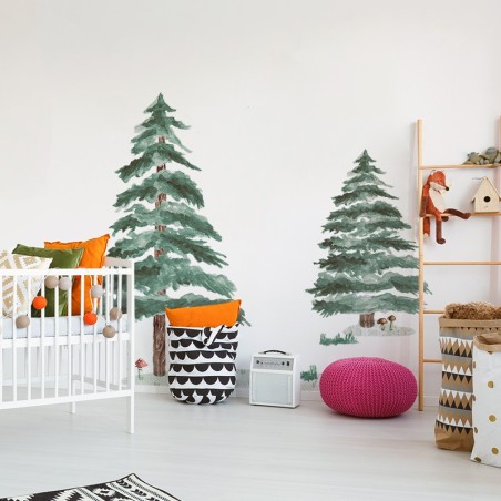 Seinakleebis kuusepuud 2 tk