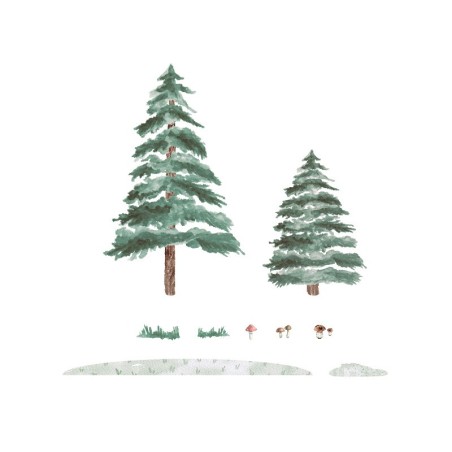 Seinakleebis kuusepuud 2 tk